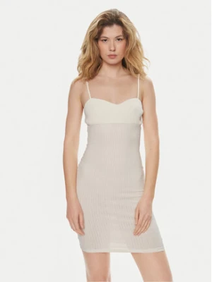 Brave Soul Sukienka letnia LDRJ-248LANA Écru Straight Fit