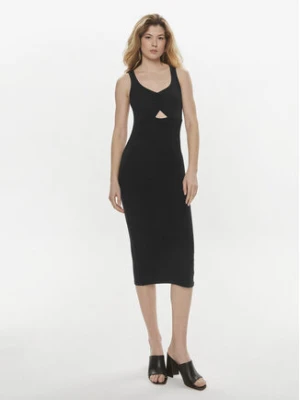 Brave Soul Sukienka letnia LDRJ-624RICKI Czarny Slim Fit