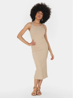 Brave Soul Sukienka letnia LDRJ-624TANYA Beżowy Straight Fit