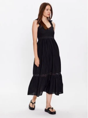 Brave Soul Sukienka letnia LDRW-569LEILA Czarny Relaxed Fit
