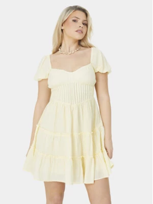 Brave Soul Sukienka letnia LDRW-654BELINDAL Żółty Straight Fit