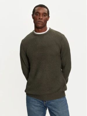 Brave Soul Sweter MK-230BINARY3 Zielony Regular Fit