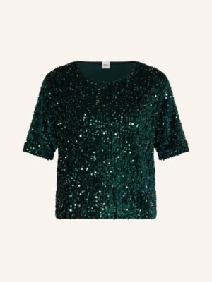 Brax Bluzka Cara Z Cekinami gruen