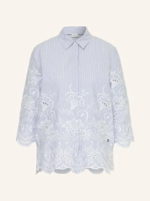 Brax Bluzka Koszulowa Vicki Z Koronką I Rękawami 3/4 blau