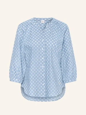 Brax Bluzka Velia Z Koronki Ażurowanej Z Rękawami 3/4 blau