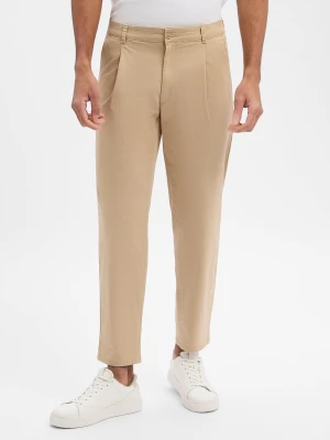 BRAX Chinosy - Tino Mężczyźni Bawełna beżowy jednolity,