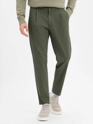 BRAX Chinosy - Tino Mężczyźni Bawełna zielony jednolity,