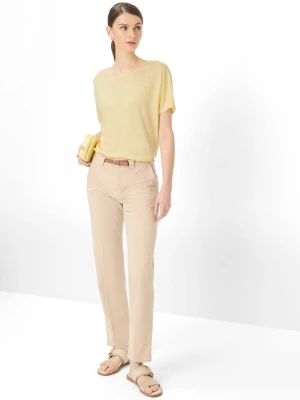 BRAX Damskie spodnie materiałowe - Madison Kobiety Bawełna brązowy jednolity,