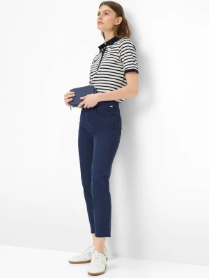 BRAX Damskie spodnie materiałowe - Mary S Kobiety Bawełna niebieski jednolity,