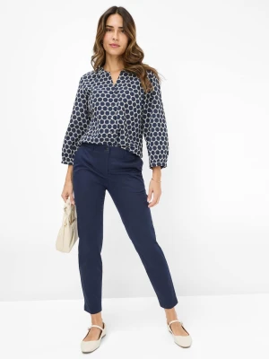 BRAX Damskie spodnie materiałowe - Mary S Kobiety Bawełna niebieski,