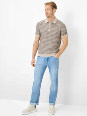 BRAX Dżinsy - Clint Mężczyźni Bawełna niebieski jednolity,