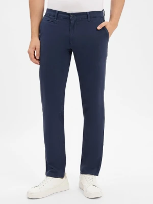 BRAX Męskie chinosy - Fabio Mężczyźni Bawełna niebieski jednolity,