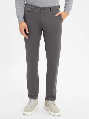 BRAX Męskie chinosy - Fabio Mężczyźni Bawełna szary jednolity,