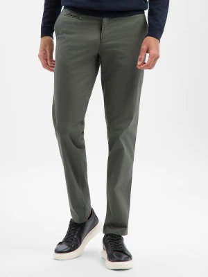 BRAX Męskie chinosy - Fabio Mężczyźni Bawełna zielony jednolity,
