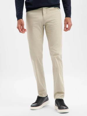 BRAX Męskie spodnie materiałowe - Cadiz Mężczyźni Bawełna beżowy jednolity,