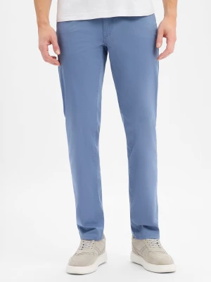 BRAX Męskie spodnie materiałowe - Cadiz Mężczyźni Bawełna niebieski jednolity,