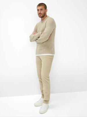 BRAX Męskie spodnie sztruksowe - Cadiz Mężczyźni Bawełna beżowy jednolity,