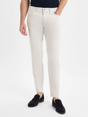 BRAX Męskie spodnie z 5 kieszeniami - Cadiz Mężczyźni Bawełna beżowy jednolity,