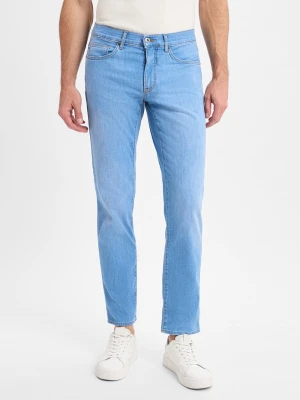 BRAX Męskie spodnie z pięcioma kieszeniami - Cadiz Mężczyźni niebieski jednolity,