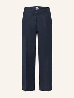 Brax Spodnie 7/8 Z Lnu Maine blau