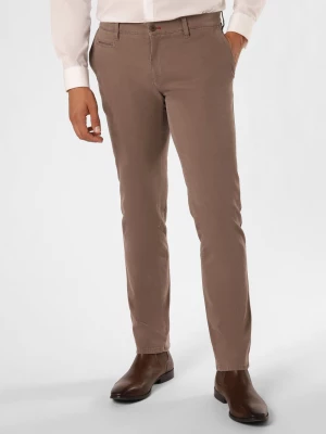 BRAX Spodnie Mężczyźni Bawełna beżowy|brązowy jednolity,