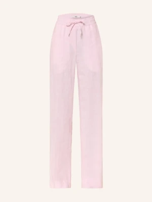 Brax Spodnie Z Lnu Farina rosa