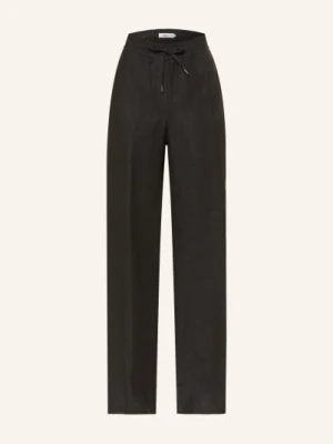 Brax Spodnie Z Lnu Farina schwarz