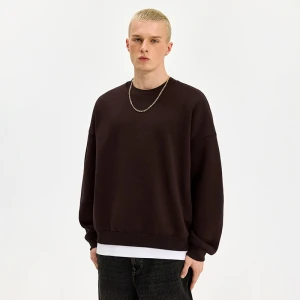 Brązowa bluza basic typu crewneck House