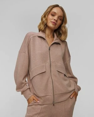 Brązowa Bluza Damska Varley Garcia Zip Through Sweat