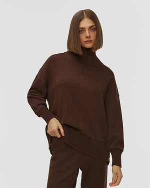 Brązowa Bluza Z Golfem Damska Varley Barker High Neck Sweat