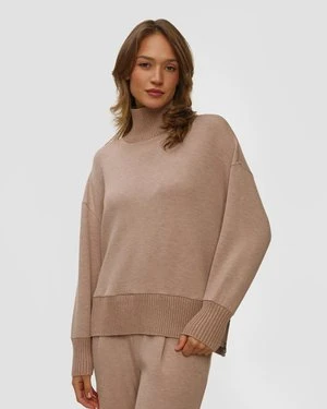 Brązowa Bluza Z Golfem Damska Varley Barker High Neck Sweat