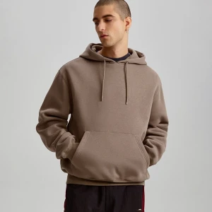 Brązowa bluza z kapturem basic regular fit House