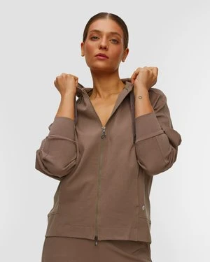 Brązowa Bluza Z Kapturem Damska Deha