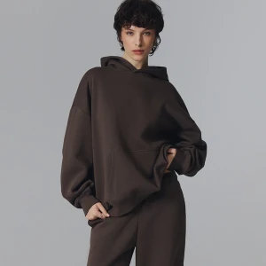 Brązowa bluza z kapturem loose fit House