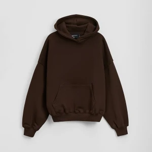 Brązowa bluza z kapturem z grubej dzianiny heavy weight House