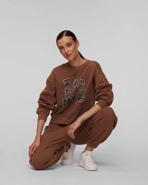 Zdjęcie produktu Brązowa Bluza Z Printem Damska Deha