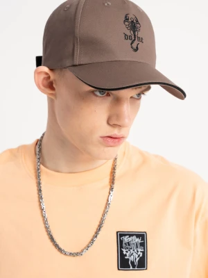 Brązowa czapka z daszkiem z haftem z przodu Reporter