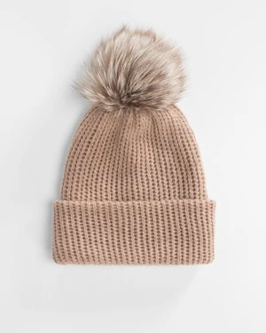 Brązowa Czapka Z Kaszmiru Damska William Sharp