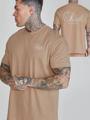 Brązowa koszulka męska z grafiką SikSilk