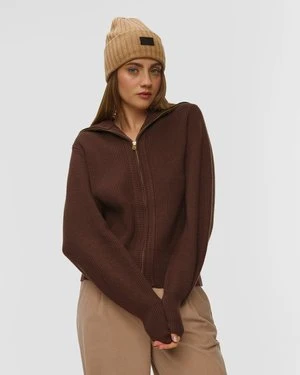 Brązowa Kurtka Dzianinowa Damska Varley Enrico Knit Jacket