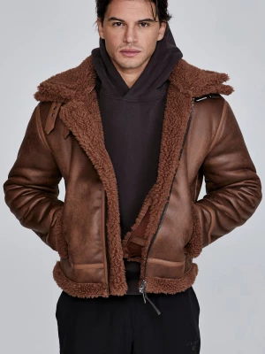 Zdjęcie produktu Brązowa kurtka męska Aviator SikSilk