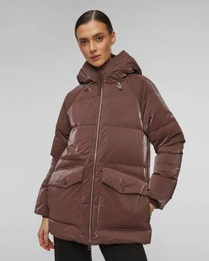 Brązowa Kurtka Puchowa Damska Varley Fullerton Down Jacket