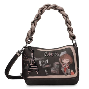 Brązowa Mała Damska Torebka Anekke Z Elegancką Rączką Mademoiselle