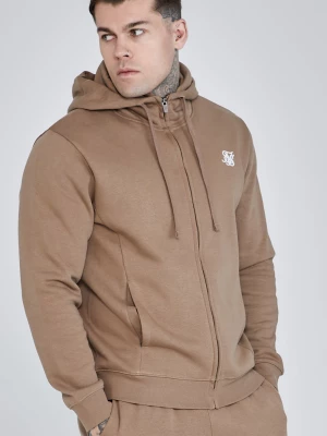 Brązowa męska bluza Essentials Full Zip SikSilk