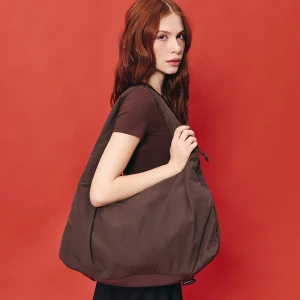 Brązowa miękka torba typu hobo House