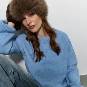 Brązowa opaska na głowę z imitacją futra House