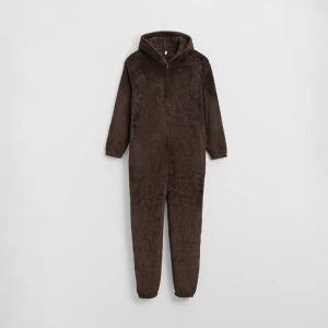 Brązowa piżama typu onesie z kapturem z uszkami House