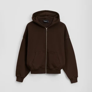 Brązowa rozpinana bluza z grubej dzianiny heavy weight House