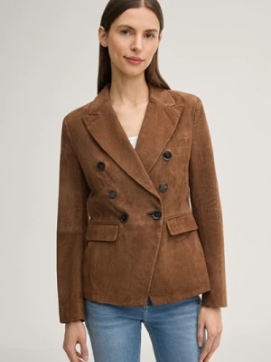 Brązowa skórzana marynarka Letizia Joop