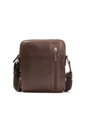 Brązowa skórzana torba crossbody Kazar